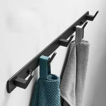 Matte Black Robe Hook,Clothes Hook,Wall Mounted Bathroom Hardware Product Robe Hooks,Bathroom Accessories