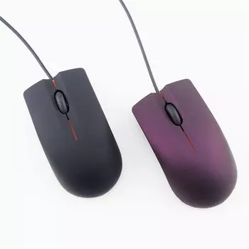 Matte Mouse Texture Business Office Home Laptop Wired Mouse 02 фиолетовый