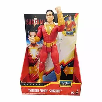 Mattel 12-дюймовая говорящая фигурка Thunder Punch 2019 12-дюймовая фигурка со светом и звуками THUNDER PUNCH SHAZAM Последний фильм DC Comics Американские комиксы Shazam!