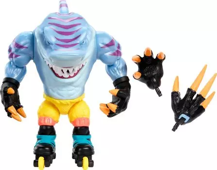 Mattel Фигурка Street Sharks с функцией укуса и катания - коллекция игрушек Skreek, вдохновленная сериалом 90-х годов, Half Man Half Shark Hero 6