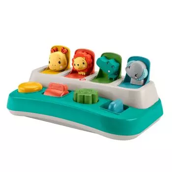 Mattel Fisher Price Развивайте свои чувства! Животные, которые подпрыгивают с кнопкой [9 месяцев и старше] HRG14