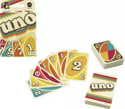 Mattel Game Uno Iconic 1970s Edition, годы выпуска и GXV43 [7 вверх]