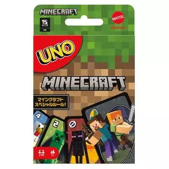 Mattel Game UNO Minecraft Game Товары для вечеринок Обучающая карточная игра 112 предметов для людей от 7 лет и старше Зеленый FPD61 2-10