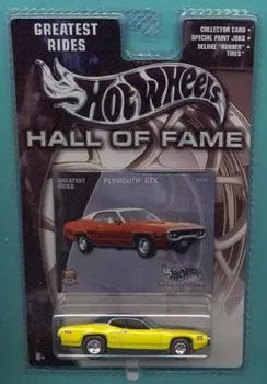 Mattel Hot Wheels 2002 Hall Of Fame Greatest Rides Scale 35th Anniversary Yellow Plymouth GTX Die Cast Car 164 жёлтый
