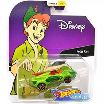 MATTEL HOTWHEELS DISNEY CHARACTER CARS SERIES 2 Mattel Hot Wheels Scale Disney Character Cars Series 2 1:64МАСШТАБ ПИТЕР ПЭН 1:64 Питер Пэн
