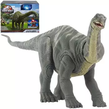 Mattel Jurassic World Апатозавр возрастом лет и GWT48 (МИР ЮРСКОГО ПЕРИОДА) [Общая длина 113 см] [4 вверх] серый