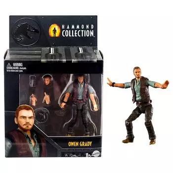 Mattel jurassic world hammond collection owen grady Премиум аутентичная подвижная фигурка 3,75 дюйма масштаб игрушки динозавры, HTV60