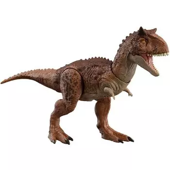 Mattel Jurassic World Хикару Карнотавр возрастом 10 лет и повреждениями HND19! [Общая длина приблизительно. 39см] [4 вверх] коричневый