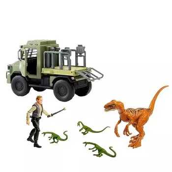 mattel jurassic world legacy collection фигурка и набор транспортных средств Isla Sorna expedition pack [Edition] MATTEL movie Park динозавр Товары раптор Compy