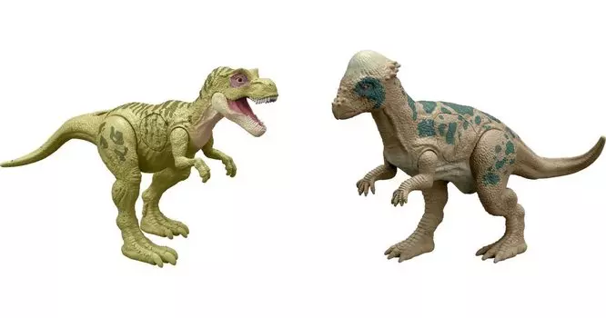 Mattel Jurassic World Малыш Хикару против Пакикефу Урон! T-Rex