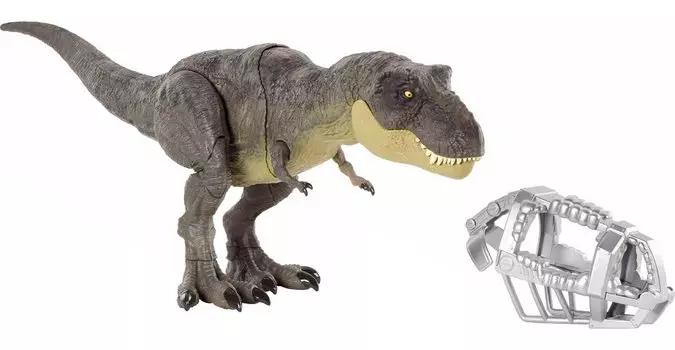 Mattel JURASSIC WORLD Mega 4 года GWD67 Атака! T-Rex [Общая длина 54 см] [Из старого] коричневый