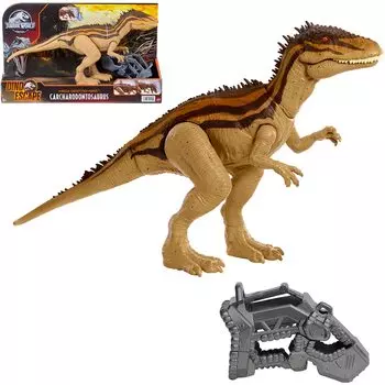 Mattel Jurassic World Mega Destroyers Carcharodontosaurus возрастом 4 года и HBX39 Brown [4 вверху] [общая длина 36 см]