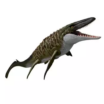 Mattel Jurassic World Мозазавр Фигурка для Движущегося Динозавра дюймы Возраст 4 и JCH00 Дети, Игрушка, Большая, Прибл.. 25,6 (65,4 см), Вверх, Коричневый,