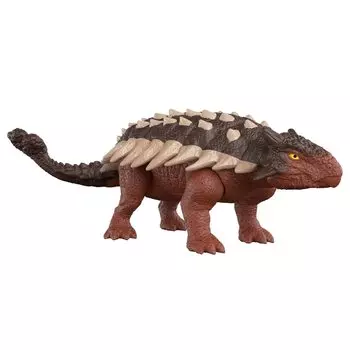 Mattel Jurassic World New Ruler Фигурка Ankylosaurus возрастом 10 лет и HDX36 Коричневый Средний (МИР ЮРСКОГО ПЕРИОДА) Рев! [Общая длина приблизительно. 26см] [4 вверх] коричневый