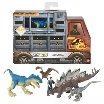 Mattel JURASSIC WORLD New Ruler Minifigure Multipack Edition Аллозавр 4 динозавра 1 5 минифигурок в общей сложности лет и GWP71 (Ограничено включено) +