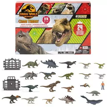 Mattel JURASSIC WORLD Survival Mission Dinosaur Advent Calendar Фигурка Игрушка-динозавр от 3 лет и старше Мульти JBG37 Детская