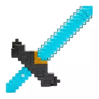 Mattel Minecraft Фильм Оружие трансформируется в меч и кирку Экшн Спортивные ролевые игры Батарейки не требуются От 6 лет и старше Синий JFR72 секунды!