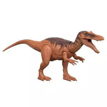 Mattel Мир Юрского периода Экшн Рычащий Динозавр Примерно 32 см Возраст 4 и JGC79 Фигурка Барионикс, Детская Игрушка, Движущийся, Большой, Длинный, Вверх, Коричневый,