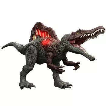 mattel Мир Юрского периода МИР) повреждать! Фигурки спинозавра Хикару для детей, игрушки динозавры Общая длина: приблизительно. 55см От 4 лет зеленый HXF62