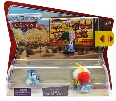 MATTEL MOVIE DOUBLES FERRARI FAN Mattel Cars Guido Ferrari FAN GUIDO Set of 2 Disney-PIXAR CARS GUIDO & GUIDO Movie Doubles &