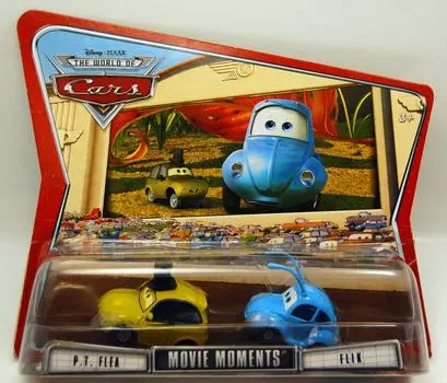 MATTEL MOVIE MOMENTS Mattel Movie Moments Free Life Набор из 2 Disney-PIXAR CARS PTFLEA & FLIK Cars PT. & Flick Баг