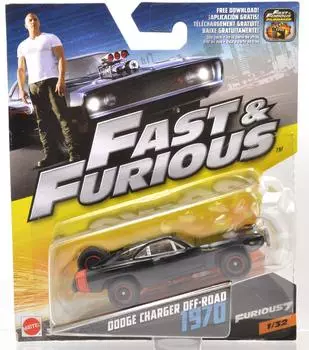 MATTEL SCALE FAST AND THE DODGE CHARGER Made by Mattel scale Dodge Charger 155 THE FURIOUS 1970 OFF-ROAD 155 1970 Off-Road FCG01-986A