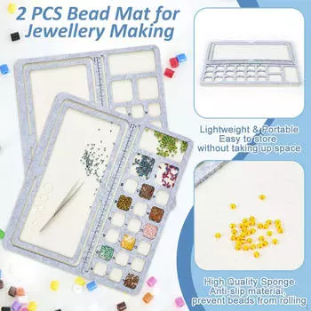 Маты для бисера Доски для дизайна Подушечки с отделениями Фетр Бисер для принадлежностей, красный