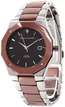 [Mauro Geraldi] Часы Solar 1P Diamond Tungsten Calendar MJ032-3 Brown