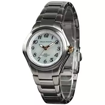 [Mauro Gerardi] watch solar titanium 10 ATM water resistant MJ040-4 silver
