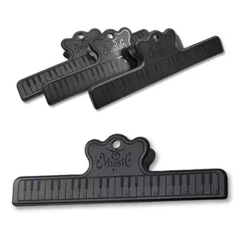 MAUSHIRO держатель для нот, открывалка для книг, нотная страница, фортепиано, черный набор из 4 шт. чёрный