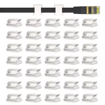 MAVEEK Кабель Шнур Кабель Кабель Шнур Провод Провод Без сверления Клей Настенный стол 50 Белый Зажим, Хранение, Хранение, Держатель, Сбор, Остановка, Скрытый,