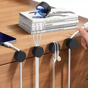 Maveek Super Strong Magnetic Pro Магнитный кабель Новый магнитный силовой кабель Управление кабелями поставляется с металлом без инструментов Кабельная проводка Крепление автомобиля и чёрный