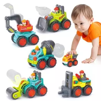 MAVEKID Мини-машинка Игрушечная машинка Работающая машинка Игрушечный экскаватор Игрушка для мальчиков и девочек Развивающая игрушка Подарок на день рождения для ребенка 1 года Подарок на день рождения для мальчика 2 лет Подарок на день рождения для мальч