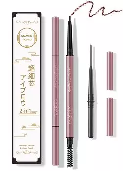 Maveni Ultra Fine Core Eyebrow Ultra с легко опадающим карандашом для бровей Persi, устойчивым к кожному салу, тонкий, кисточка, [то же самое в комплекте, сменная]