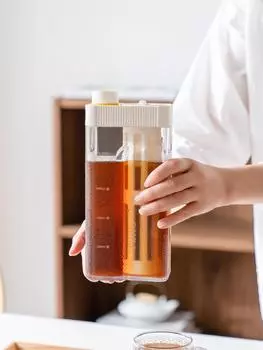 MAVO Manual Cold Brewer 800ml Ice Coffee Maker Cold Brew Coffee Pot Iced Coffee Brewer Coffee Brewer Coffee Barner белый