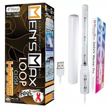 Max Feel Hard Loop 360UV Warmer Pro Высокоэластичная и высокостимулирующая модель HARD Отверстие для увлажнения и USB-нагреватель, не требующий лосьона