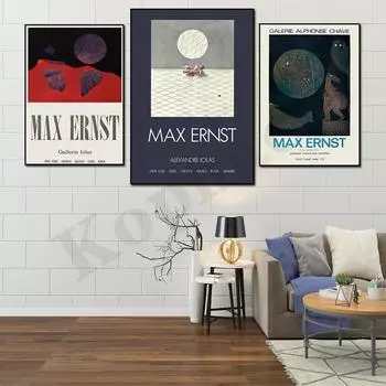 Макс Эрнст Абстрактные геометрические винтажные плакаты художественной выставки экспрессионизма 21cm30cm NoFrame