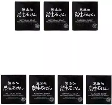 Max Мыло с древесным углем 80 г [Оптовая закупка] без добавок [x7 штук]