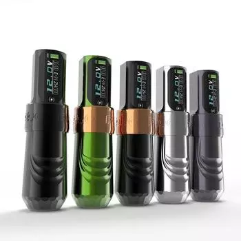 Беспроводная машина для тату-ручки MAX PRO, бесщеточный двигатель, две батареи со светодиодным дисплеем, инструменты для перманентного макияжа чёрный