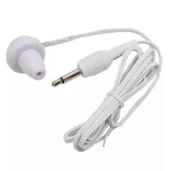 Maxar Electric 1m earphones that can be used with pocket easy to magnetic plug diameter radios, white, clean, type, 3.5mm (straight plug)