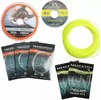 Maxcatch WF Fly Line 100 футов Teal Moss Green Combo Желтый, Оранжевый, Синий, (2Ф,3Ф,4Ф,5Ф,6Ф,7Ф,8Ф) (Линия Желтая, WF5F)