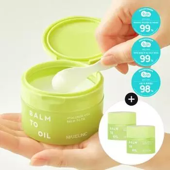 MAXCLINIC Hyaluronic Vita Cleansing Balm to Oil 90ml (+2 Balm to Oil 5ml) Hyaluronic Balm to Oil + 2 Minis