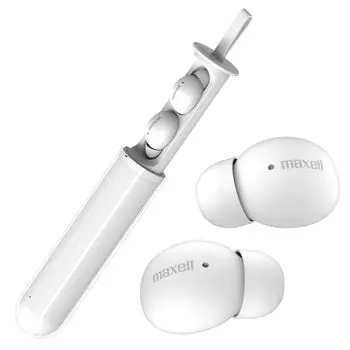 Maxell полностью беспроводные наушники совместимые с Bluetooth Stick одно ухо белые 5.3, громкая связь, легкие, маленькие, тип, белый