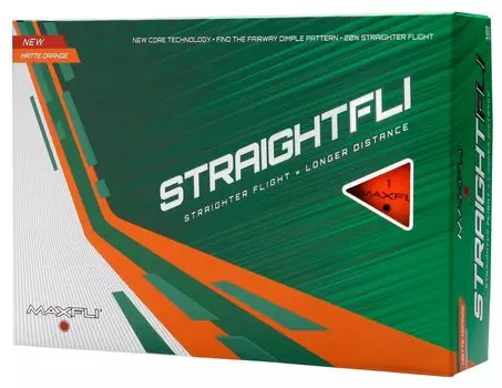Maxfli Golf Ball Straightfli Golf Balls Straight Fly Matte Orange 2022 Model