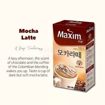 Maxim Cafe Mocha Latte Coffee Mix 10 Stiscks
