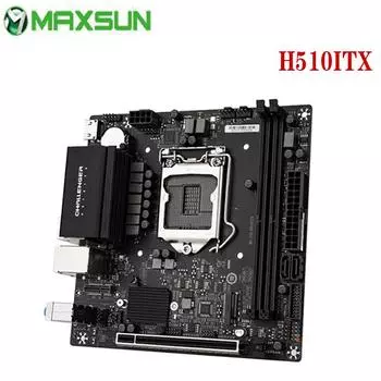 MAXSUN Полностью новая материнская плата Challenger H510ITX Intel 10 11 LGA1200 DDR4 со слотами памяти Rams M.2 SATA3.0 материнская плата для настольных компьютеров