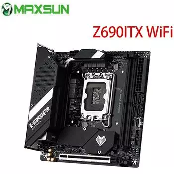 MAXSUN Полностью новая мини-материнская плата iCraft Z690ITX WIFI6 ПК Двухканальная материнская плата DDR5 RGB SATA3.0 M.2 Intel 12 LGA1700 PCIE5.0