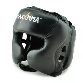 MaxxMMA боксерский шлем для защиты головы от травм, защита головы для занятий боевыми искусствами, шлем высокой плотности чёрный