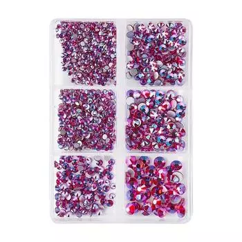 Камень для ногтей May Brown с плоской задней поверхностью, большой емкости, 1 шт., с блестками