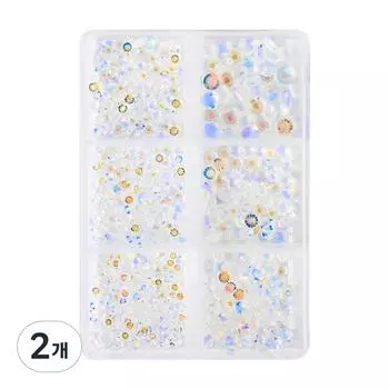 Камень для ногтей May Brown с плоской задней поверхностью, большой емкости, 2 шт., Aurora